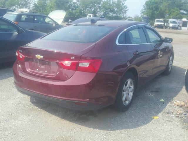 1G1ZB5ST6GF217641 - 2016 CHEVROLET MALIBU LS Qırmızı foto 4