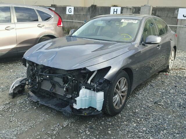 JN1EV7AR3GM346739 - 2016 INFINITI Q50 PREMIU GRAY photo 2