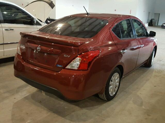 3N1CN7AP9GL901175 - 2016 NISSAN VERSA RED photo 4