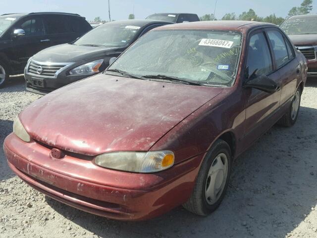 1Y1SK52842Z403797 - 2002 CHEVROLET GEO PRIZM RED photo 2