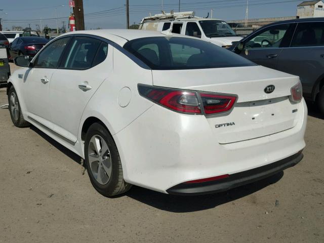 KNAGM4AD2G5099507 - 2016 KIA OPTIMA HYB WHITE photo 3