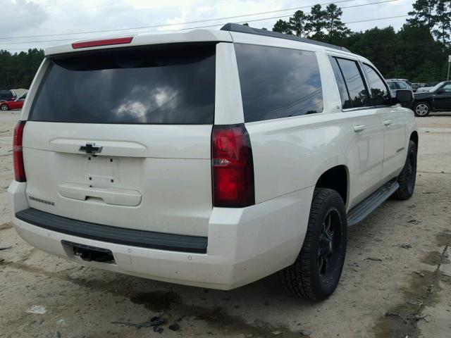 1GNSCJKC8FR719067 - 2015 CHEVROLET SUBURBAN C WHITE photo 4