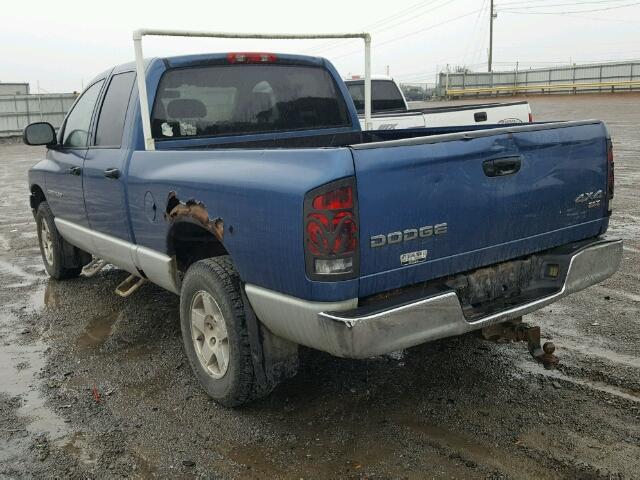 1D7HU18D04S741866 - 2004 DODGE RAM 1500 S BLUE photo 3