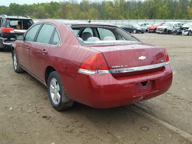 2G1WT58K781367507 - 2008 CHEVROLET IMPALA RED photo 3