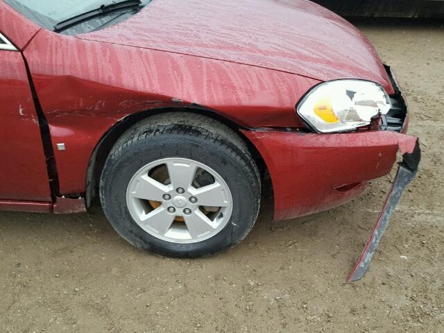 2G1WT58K781367507 - 2008 CHEVROLET IMPALA 红色 照片 9