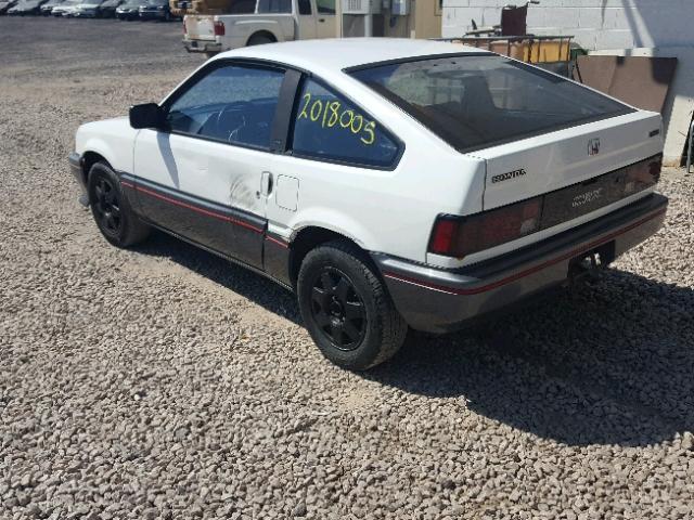 JHMEC1426HS015860 - 1987 HONDA CIVIC 1500 WHITE photo 3