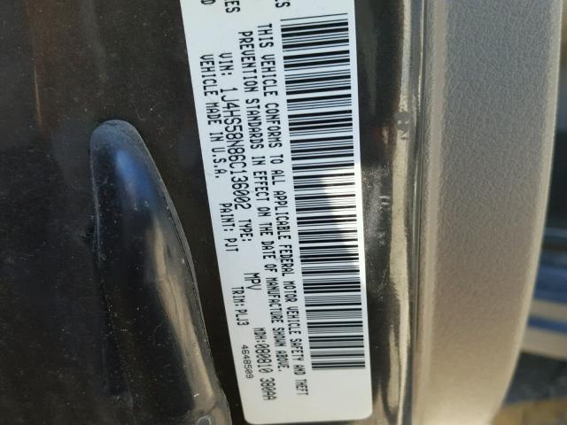 1J4HS58N86C136002 - 2006 JEEP GRAND CHER GRAY photo 10