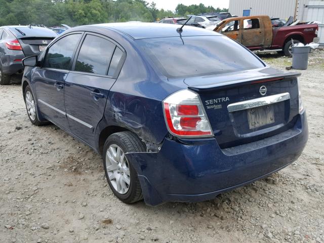 3N1AB6AP6CL729661 - 2012 NISSAN SENTRA 2.0 BLUE photo 3