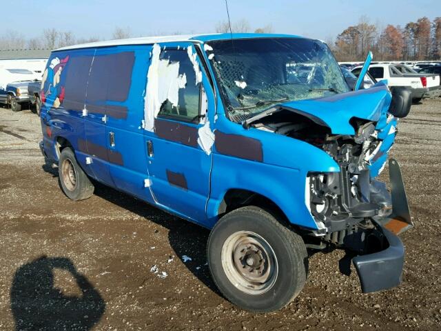 1FTNE1EWXEDA07239 - 2014 FORD ECONOLINE BLUE photo 1