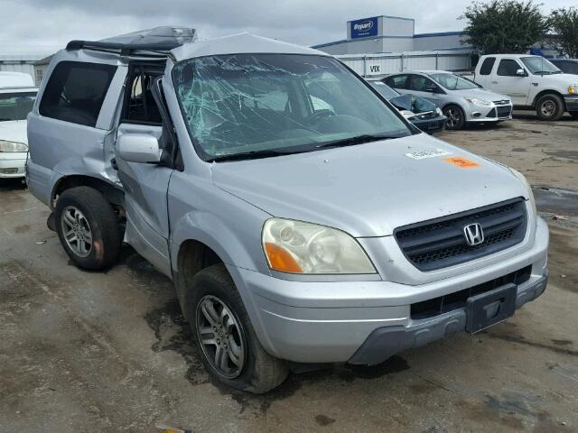 2HKYF186X3H615419 - 2003 HONDA PILOT EXL SILVER photo 1