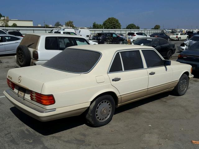 WDBCA35E4LA537323 - 1990 MERCEDES-BENZ 420 SEL YELLOW photo 4