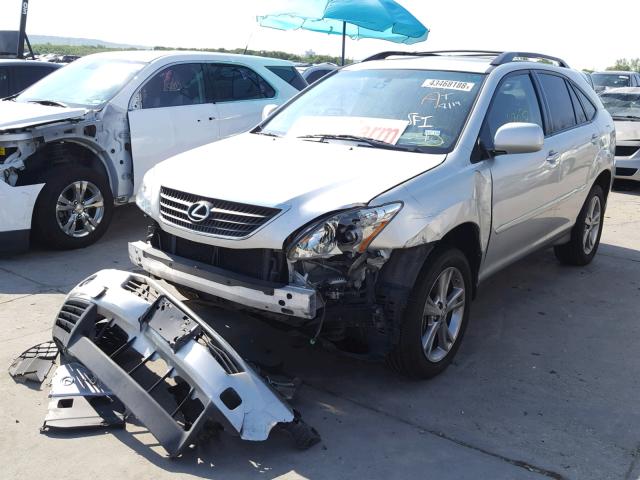 JTJHW31UX72035855 - 2007 LEXUS RX 400H SILVER photo 2