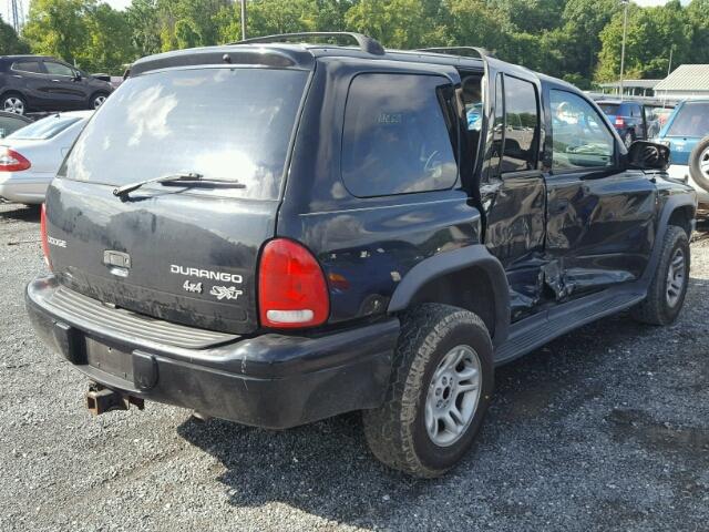 1D4HS38N43F522164 - 2003 DODGE DURANGO SP BLACK photo 4