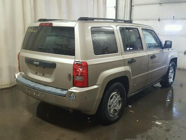 1J4FT28A09D140270 - 2009 JEEP PATRIOT SP TAN photo 4