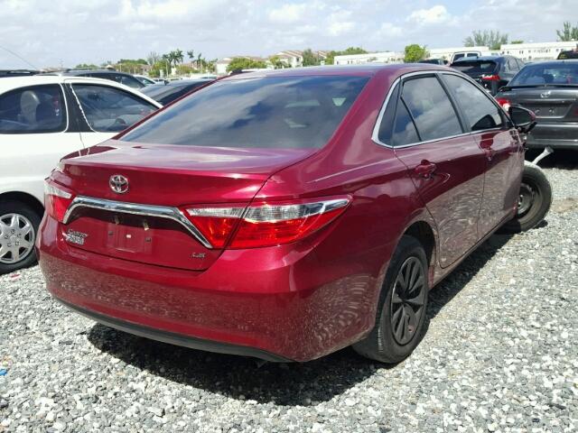 4T1BF1FK2GU607926 - 2016 TOYOTA CAMRY LE BURGUNDY photo 4