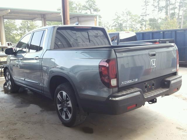 5FPYK3F79HB012509 - 2017 HONDA RIDGELINE GRAY photo 3