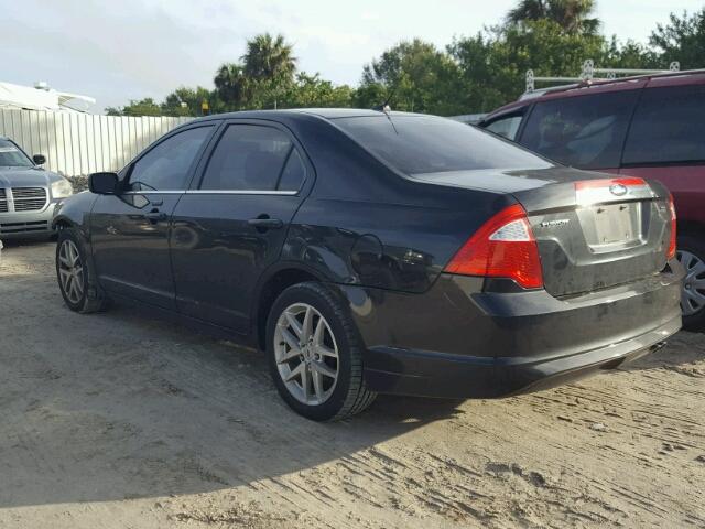 3FAHP0JA9AR273998 - 2010 FORD FUSION SEL BLACK photo 3