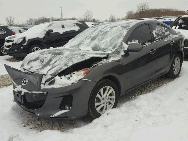 JM1BL1V71C1538698 - 2012 MAZDA 3 I GRAY photo 2