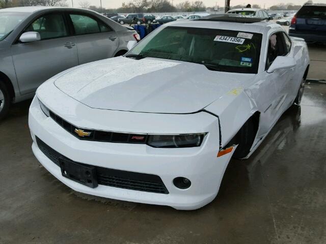 2G1FF1E3XF9208735 - 2015 CHEVROLET CAMARO LT WHITE photo 2