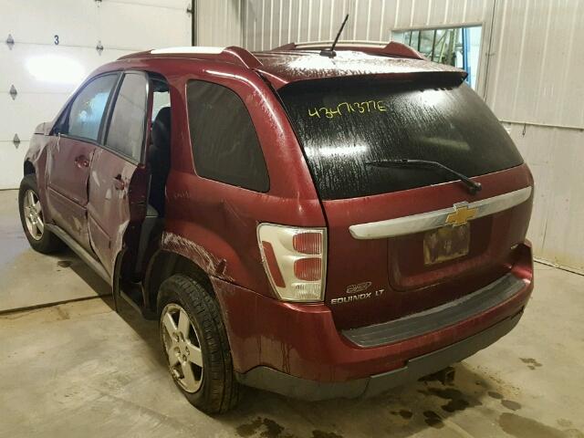 2CNDL43F696245577 - 2009 CHEVROLET EQUINOX MAROON photo 3