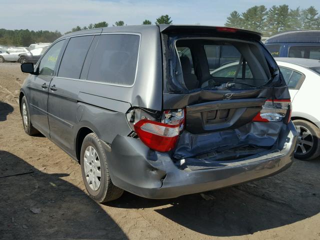 5FNRL38257B127442 - 2007 HONDA ODYSSEY LX GRAY photo 3