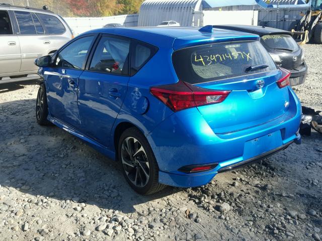 JTNKARJE6HJ546470 - 2017 TOYOTA COROLLA IM BLUE photo 3