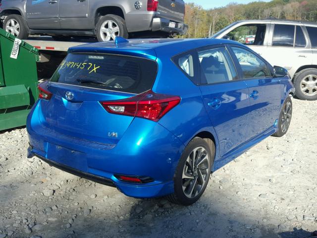 JTNKARJE6HJ546470 - 2017 TOYOTA COROLLA IM BLUE photo 4