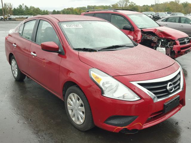 3N1CN7AP3FL855583 - 2015 NISSAN VERSA S RED photo 1