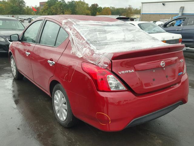 3N1CN7AP3FL855583 - 2015 NISSAN VERSA S RED photo 3