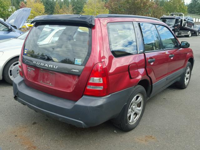 JF1SG63633H749913 - 2003 SUBARU FORESTER 2 MAROON photo 4