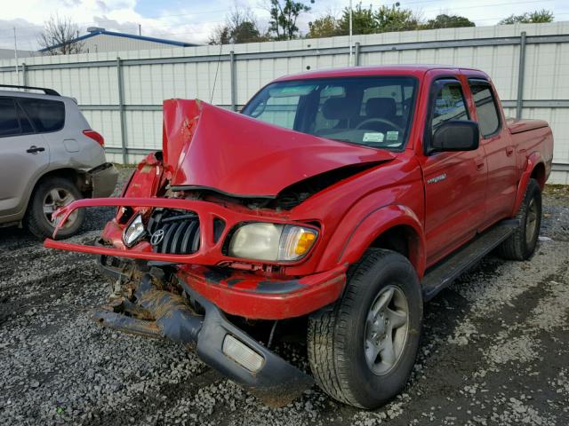 5TEHN72N52Z050451 - 2002 TOYOTA TACOMA RED photo 2