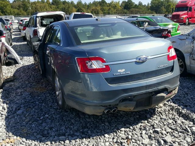 1FAHP2FW4AG168602 - 2010 FORD TAURUS BLUE photo 3