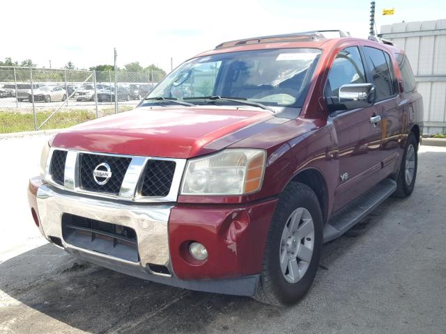 5N1BA08AX7N701463 - 2007 NISSAN ARMADA SE RED photo 2