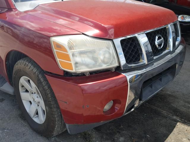 5N1BA08AX7N701463 - 2007 NISSAN ARMADA SE RED photo 9