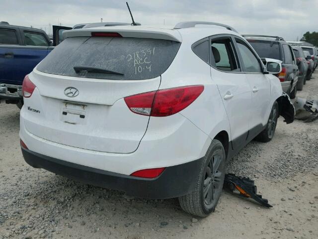 KM8JU3AG2EU864257 - 2014 HYUNDAI TUCSON GLS WHITE photo 4