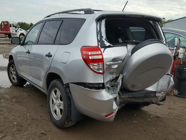 2T3BF4DVXBW160616 - 2011 TOYOTA RAV4 SILVER photo 3