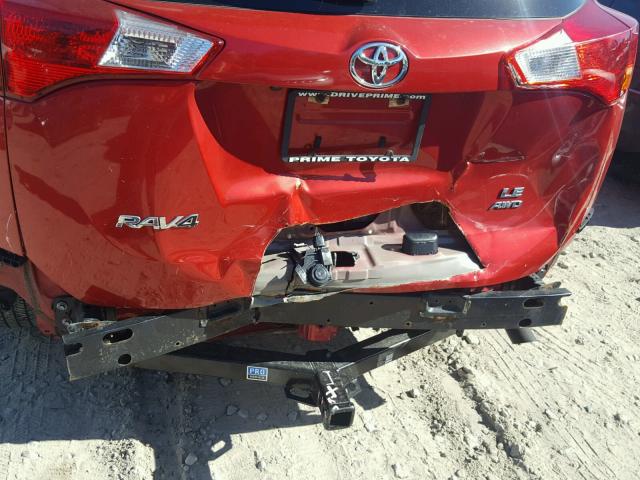 JTMBFREV5EJ000612 - 2014 TOYOTA RAV4 LE Qırmızı foto 9