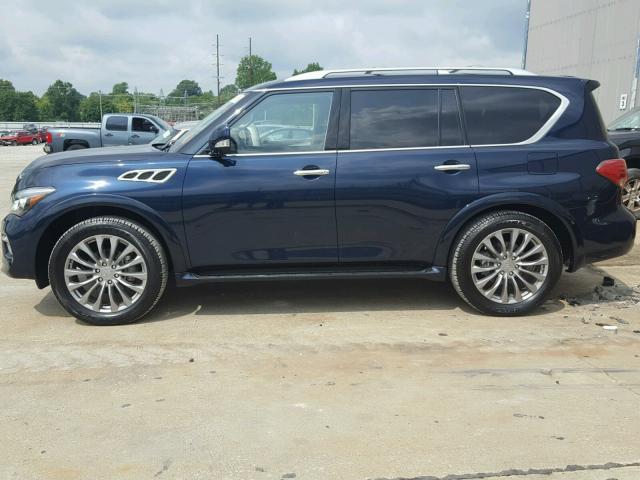 JN8AZ2NE1G9123794 - 2016 INFINITI QX80 BLUE photo 9