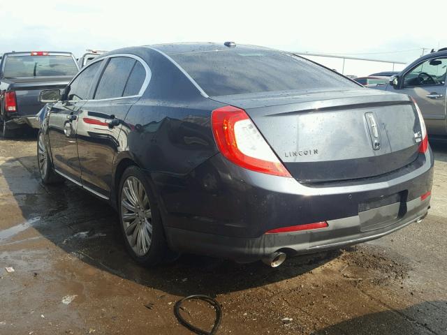 1LNHL9EK7DG608180 - 2013 LINCOLN MKS BLUE photo 3