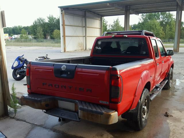 1N6ED29X03C459339 - 2003 NISSAN FRONTIER C RED photo 4