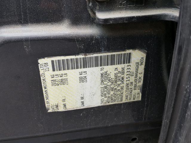 1N4CL21E69C153333 - 2009 NISSAN ALTIMA HYB GRAY photo 10