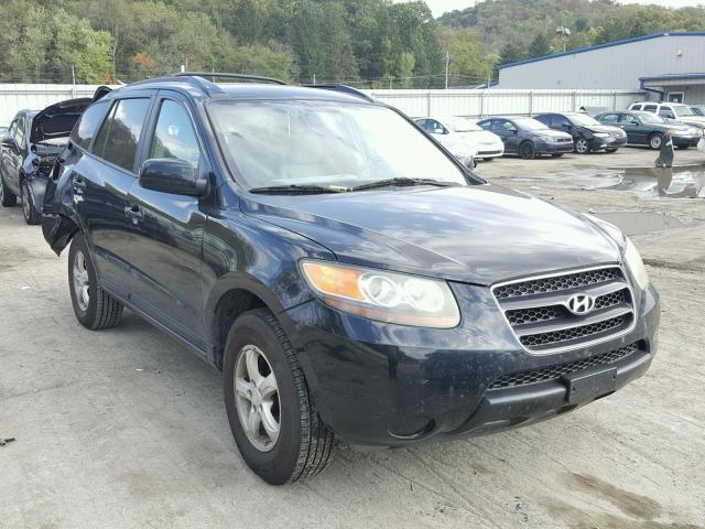 5NMSG13D77H095207 - 2007 HYUNDAI SANTA FE BLACK photo 1