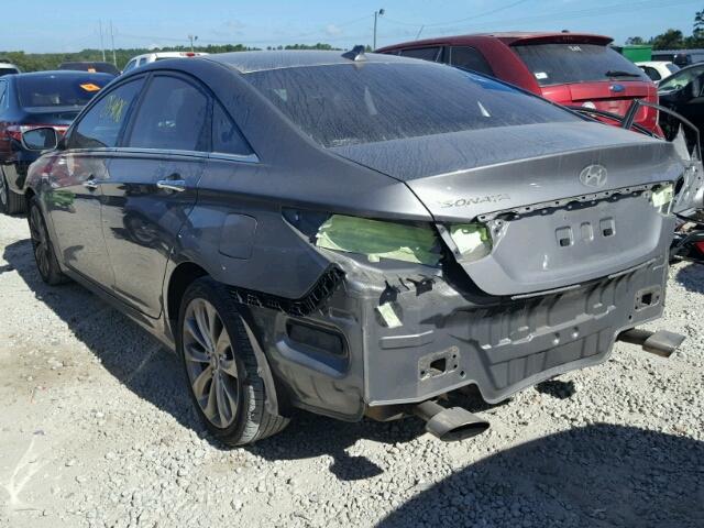 5NPEC4AB0DH506327 - 2013 HYUNDAI SONATA GRAY photo 3