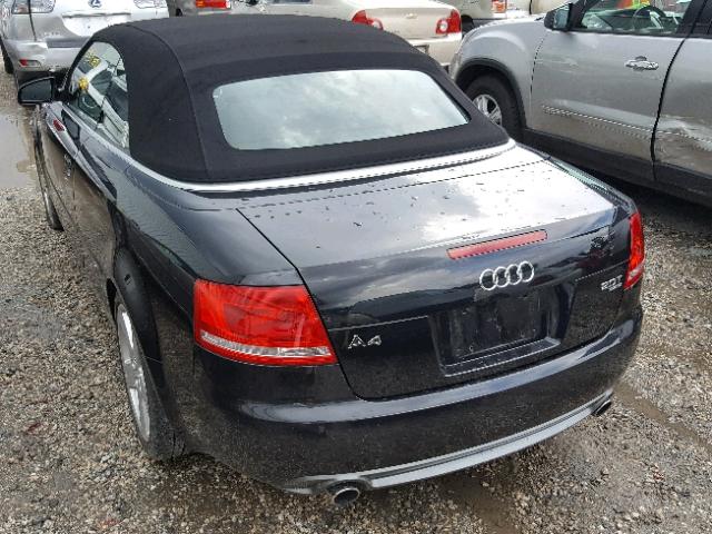 WAUEF48H08K015536 - 2008 AUDI A4 S-LINE BLACK photo 3