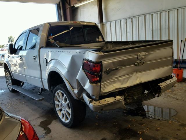 1FTFW1E62BFA45145 - 2011 FORD F150 SILVER photo 3