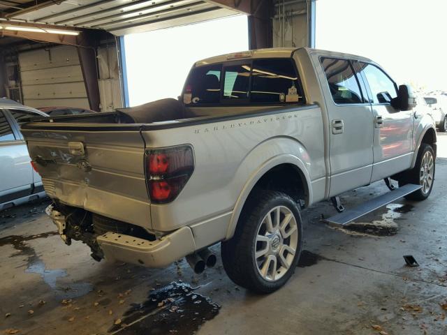 1FTFW1E62BFA45145 - 2011 FORD F150 SILVER photo 4