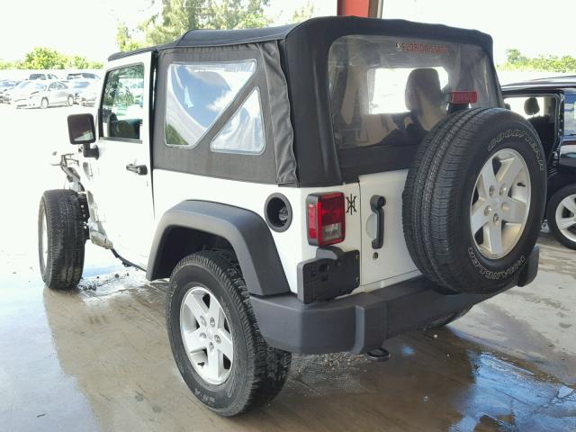 1C4AJWAG4EL207612 - 2014 JEEP WRANGLER S WHITE photo 3