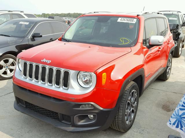 ZACCJADB9HPG40774 - 2017 JEEP RENEGADE L RED photo 2