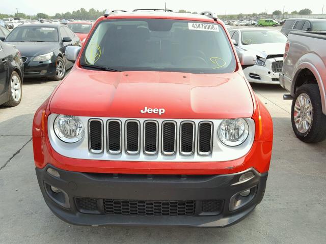 ZACCJADB9HPG40774 - 2017 JEEP RENEGADE L RED photo 9