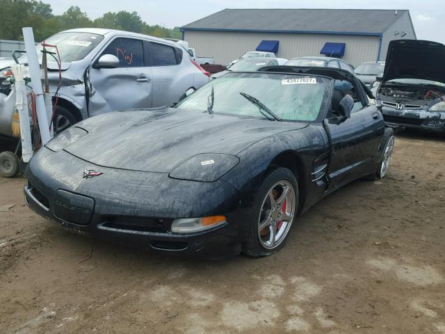 1G1YY22G2W5117195 - 1998 CHEVROLET CORVETTE BLACK photo 2